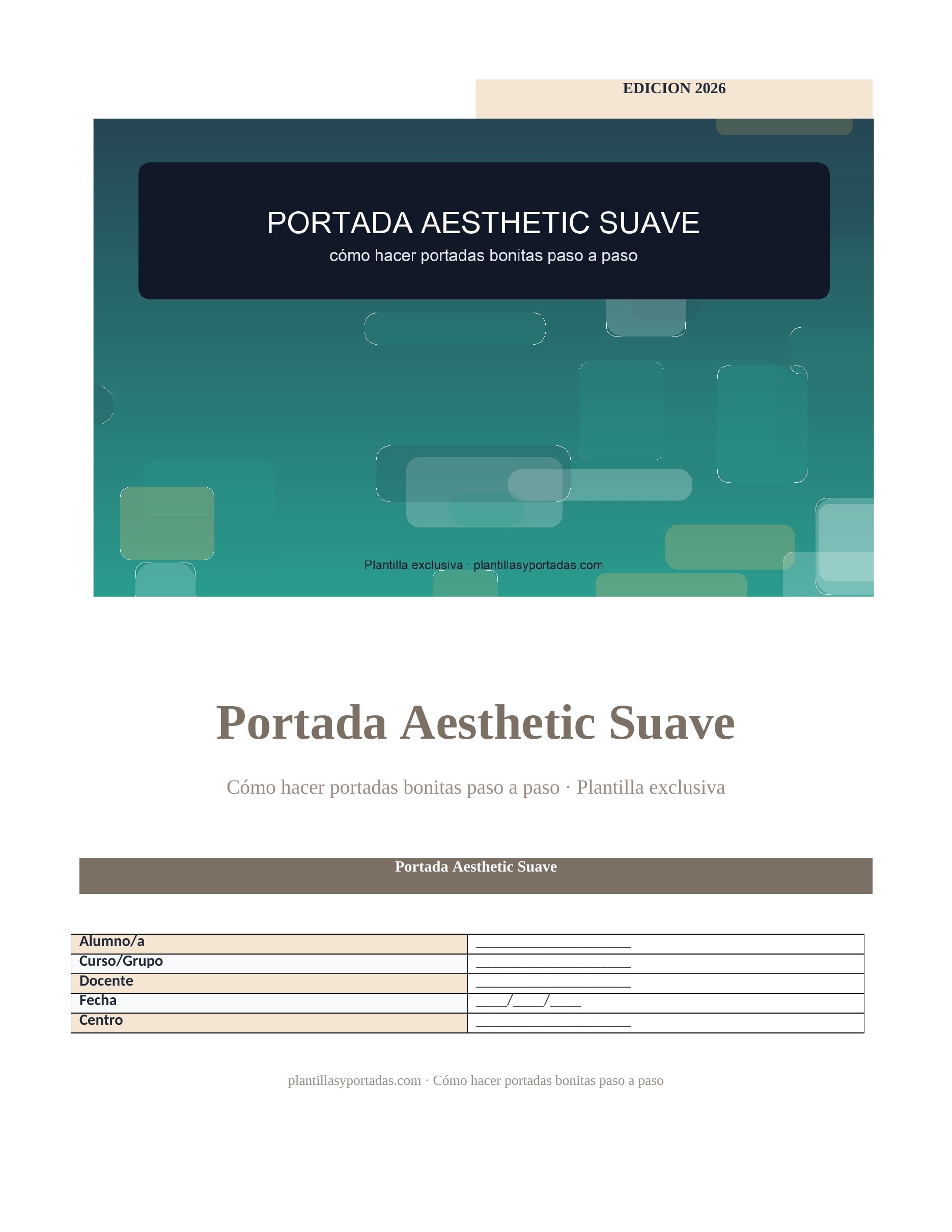 Cómo hacer portadas bonitas paso a paso Portada Aesthetic Suave