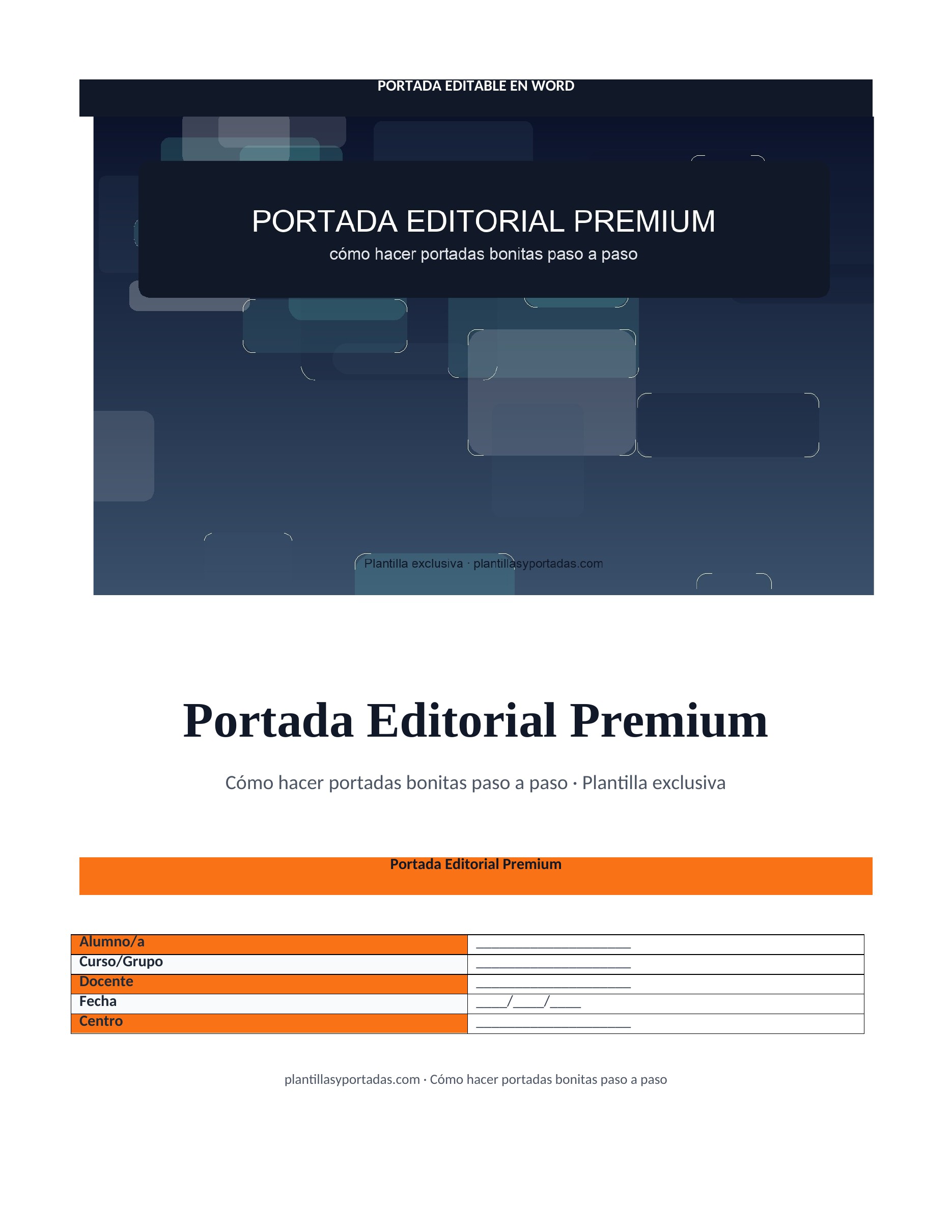 Cómo hacer portadas bonitas paso a paso Portada Editorial Premium