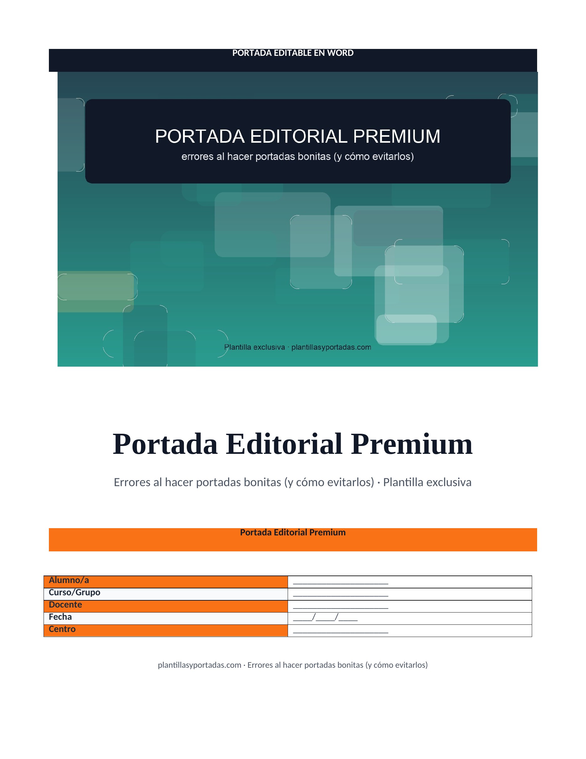 Errores al hacer portadas bonitas (y cómo evitarlos) Portada Editorial Premium