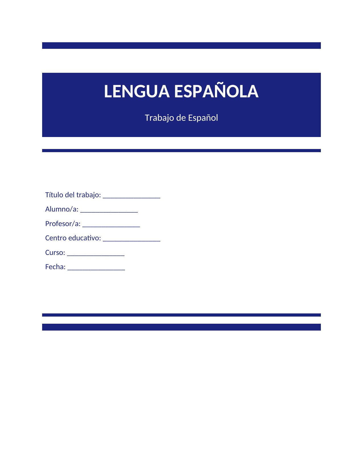 Portada Portada de Español — Formal