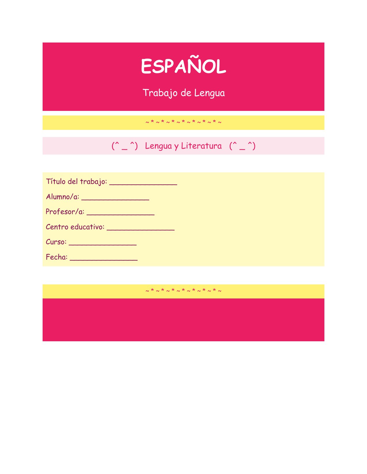 Portada Portada de Español — Kawaii