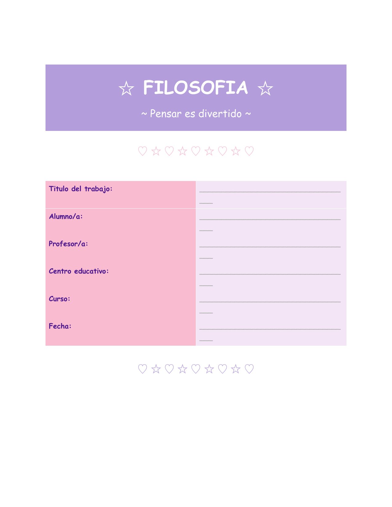 Portada Portada de Filosofía — Kawaii