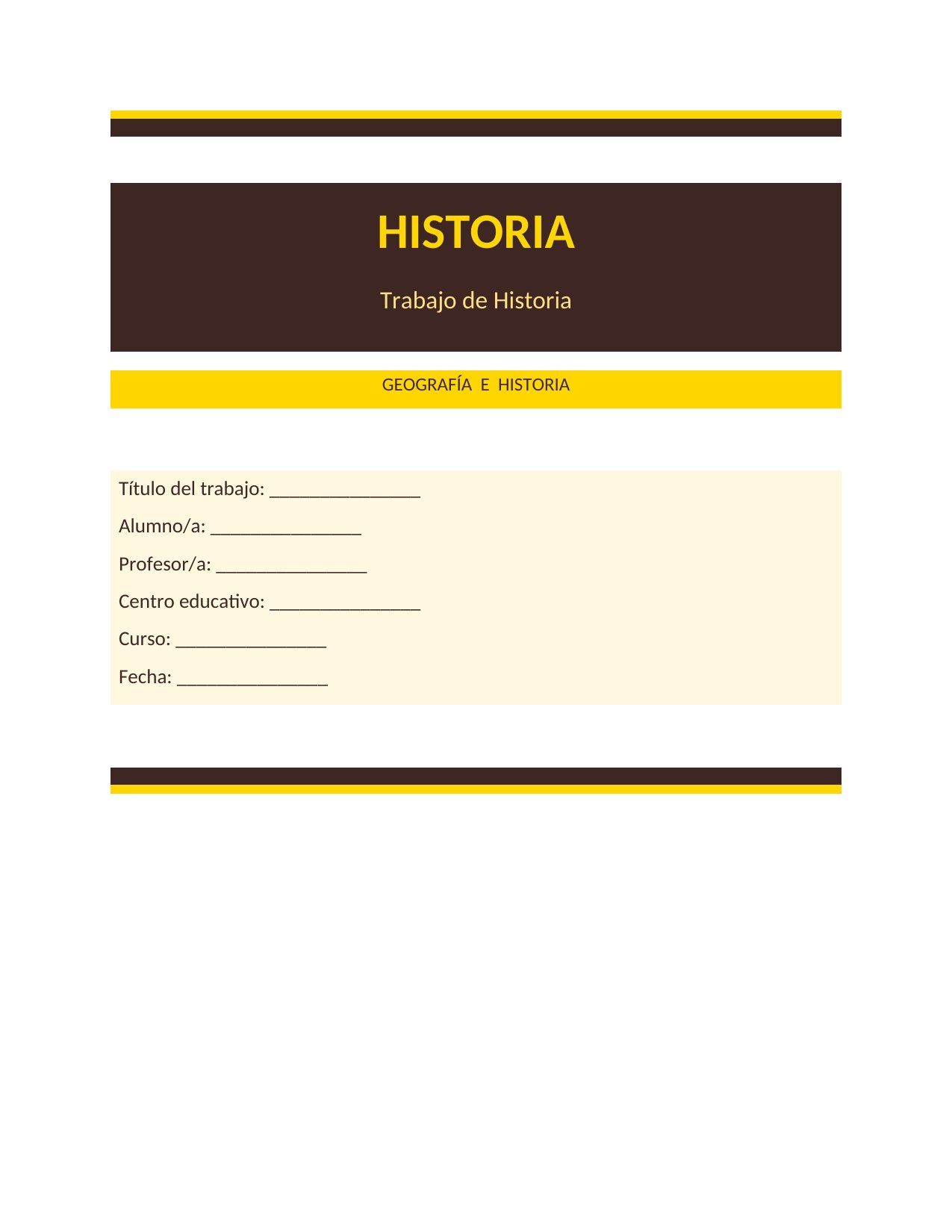 Portada Portada de Historia — Formal