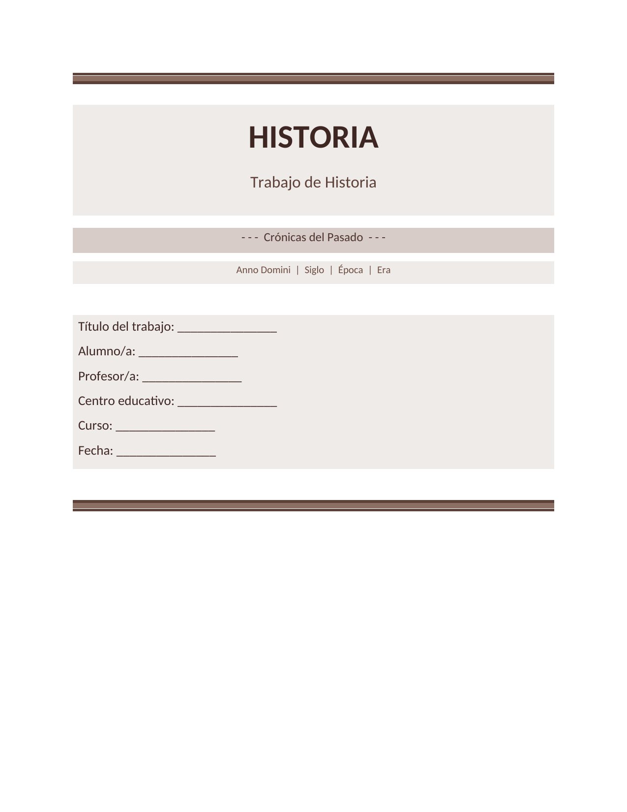 Portada Portada de Historia — Vintage
