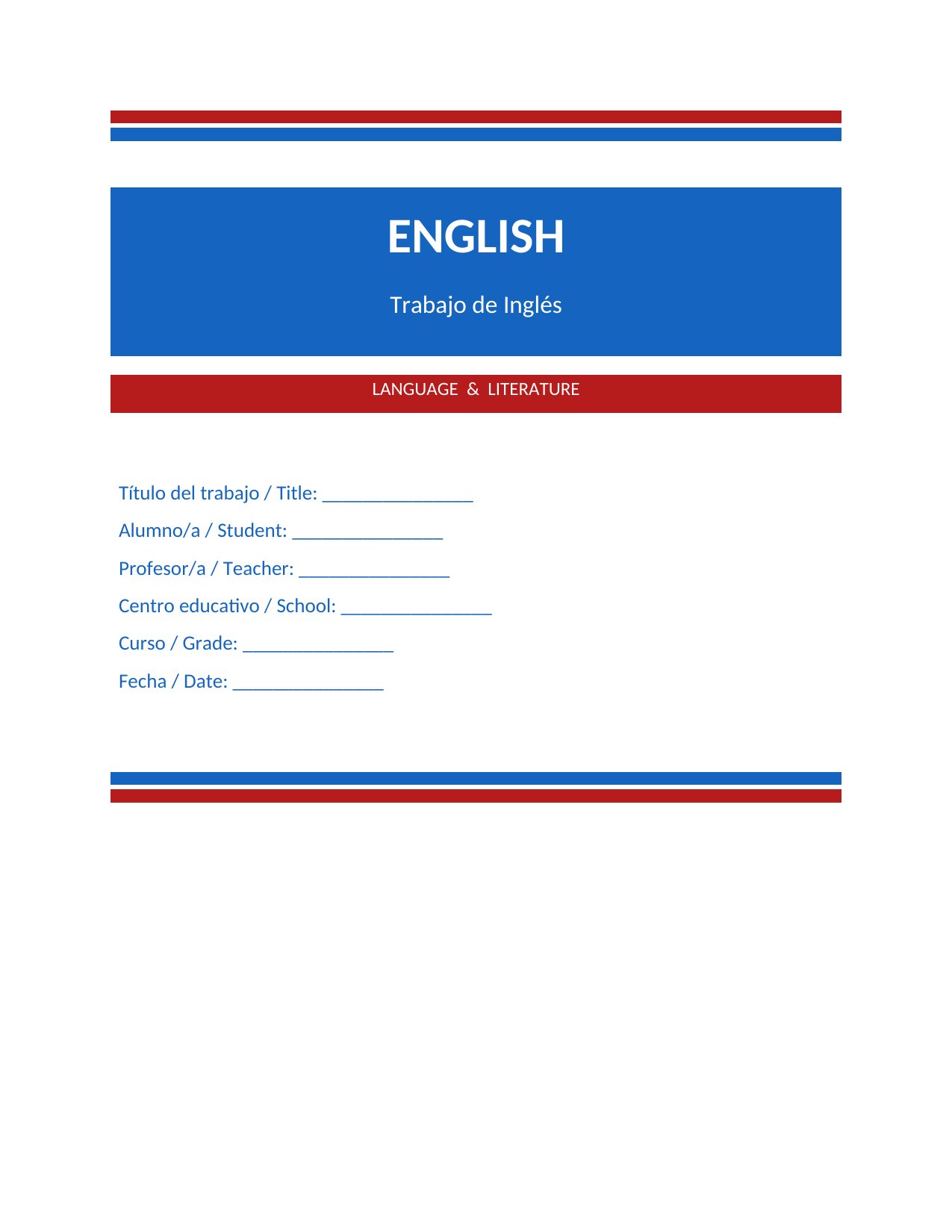 Portada Portada de Inglés — Formal