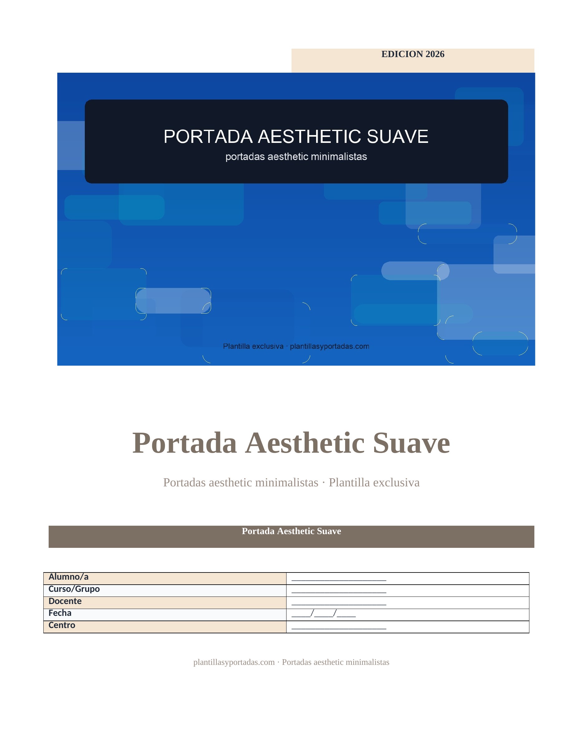 Portadas aesthetic minimalistas Portada Aesthetic Suave