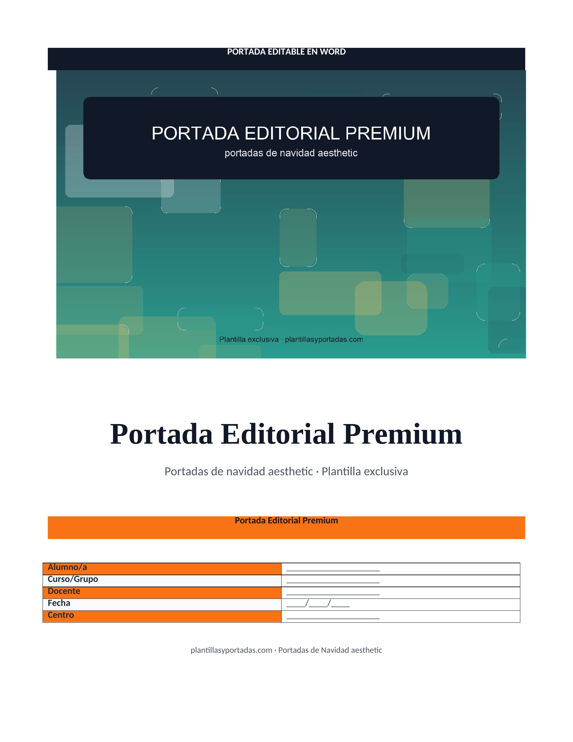 Portadas de Navidad aesthetic Portada Editorial Premium