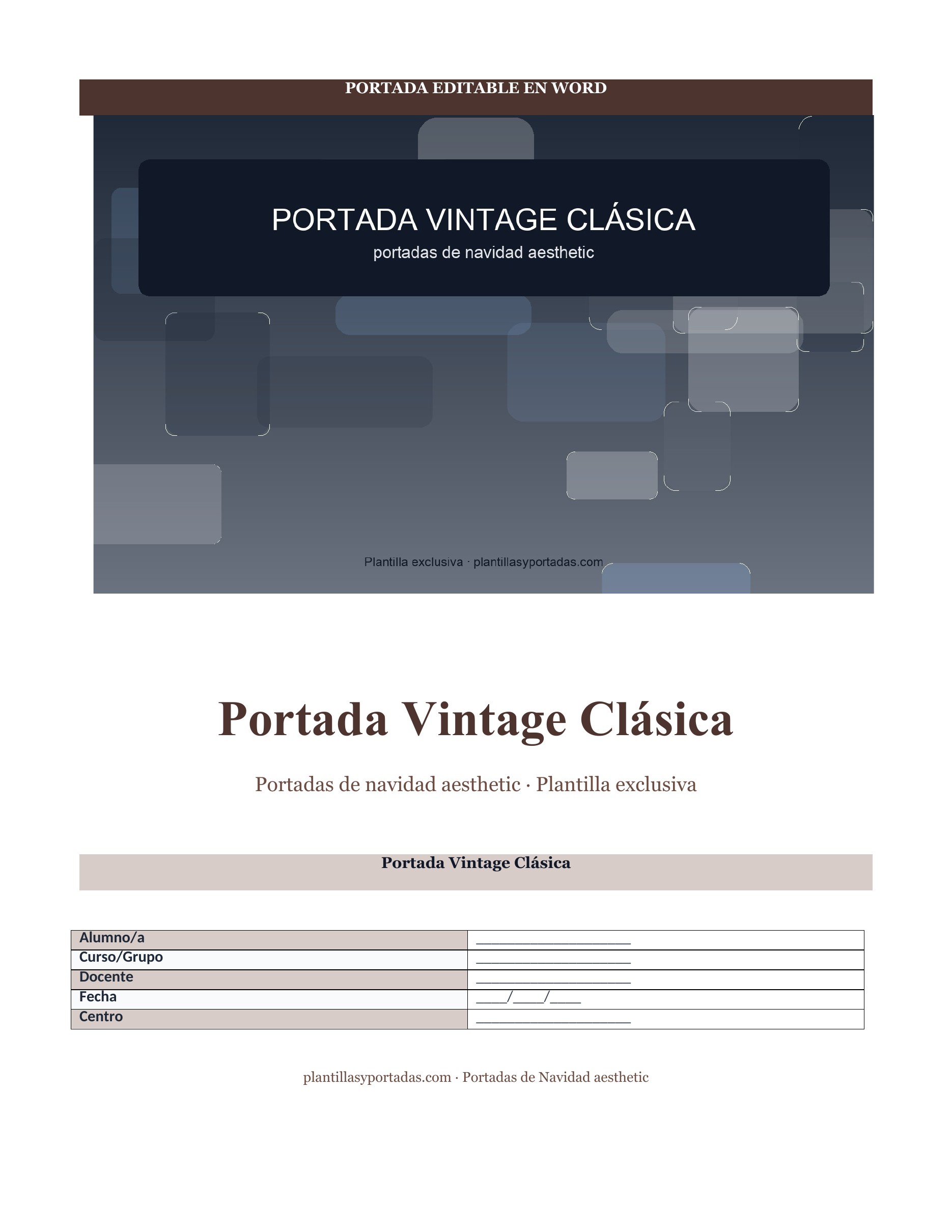 Portadas de Navidad aesthetic Portada Vintage Clásica
