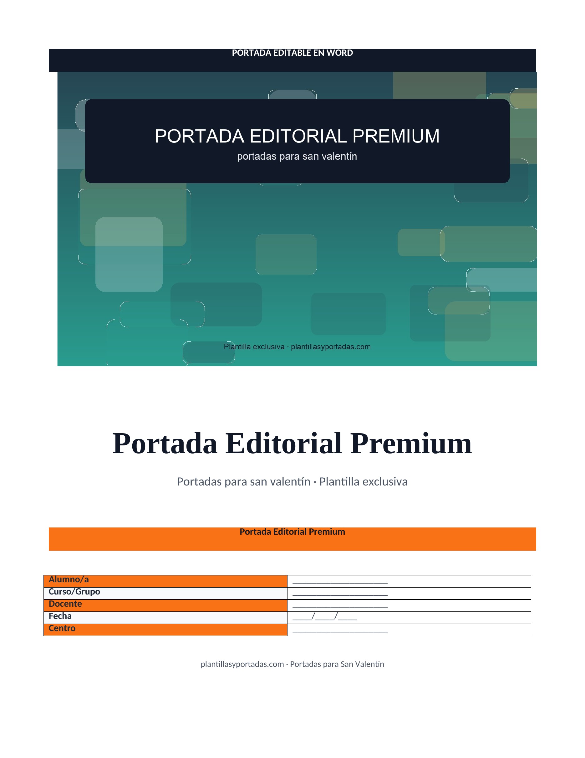 Portadas para San Valentín Portada Editorial Premium