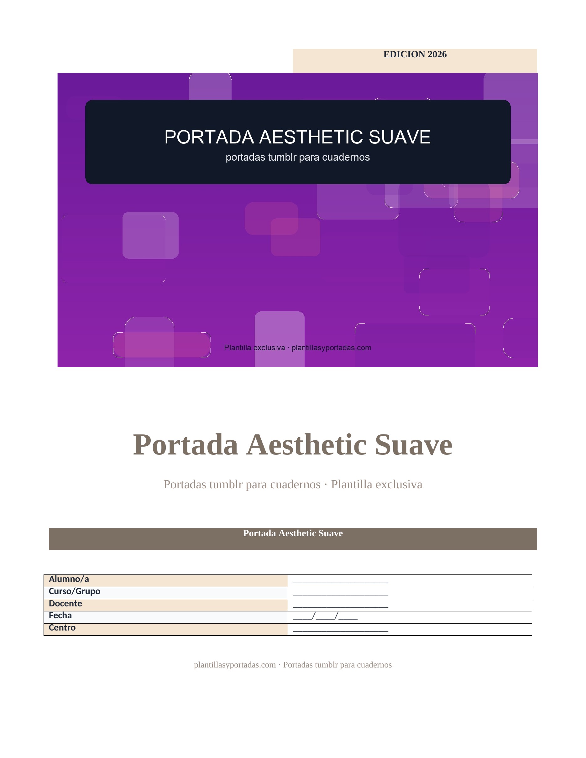 Portadas tumblr para cuadernos Portada Aesthetic Suave
