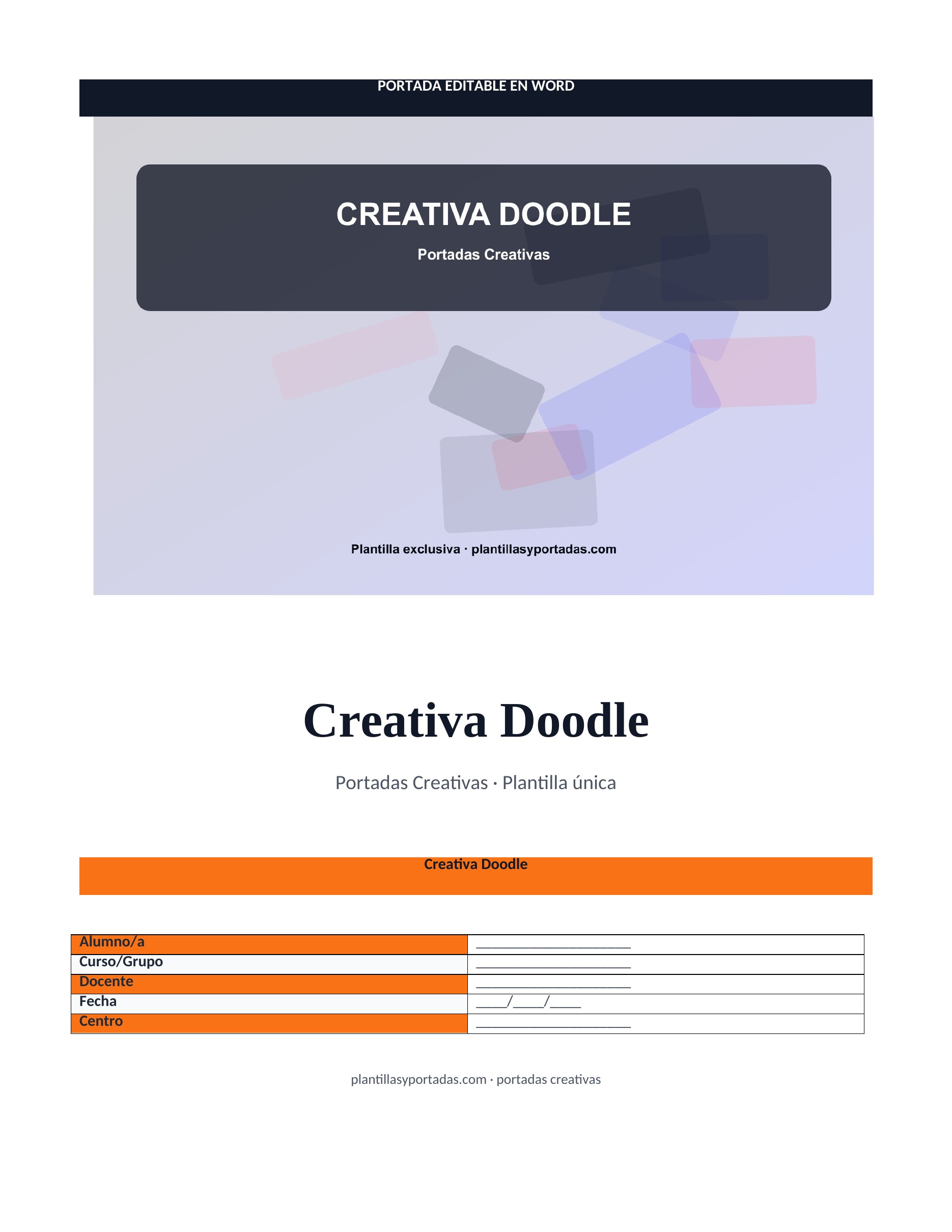 portadas creativas Creativa Doodle