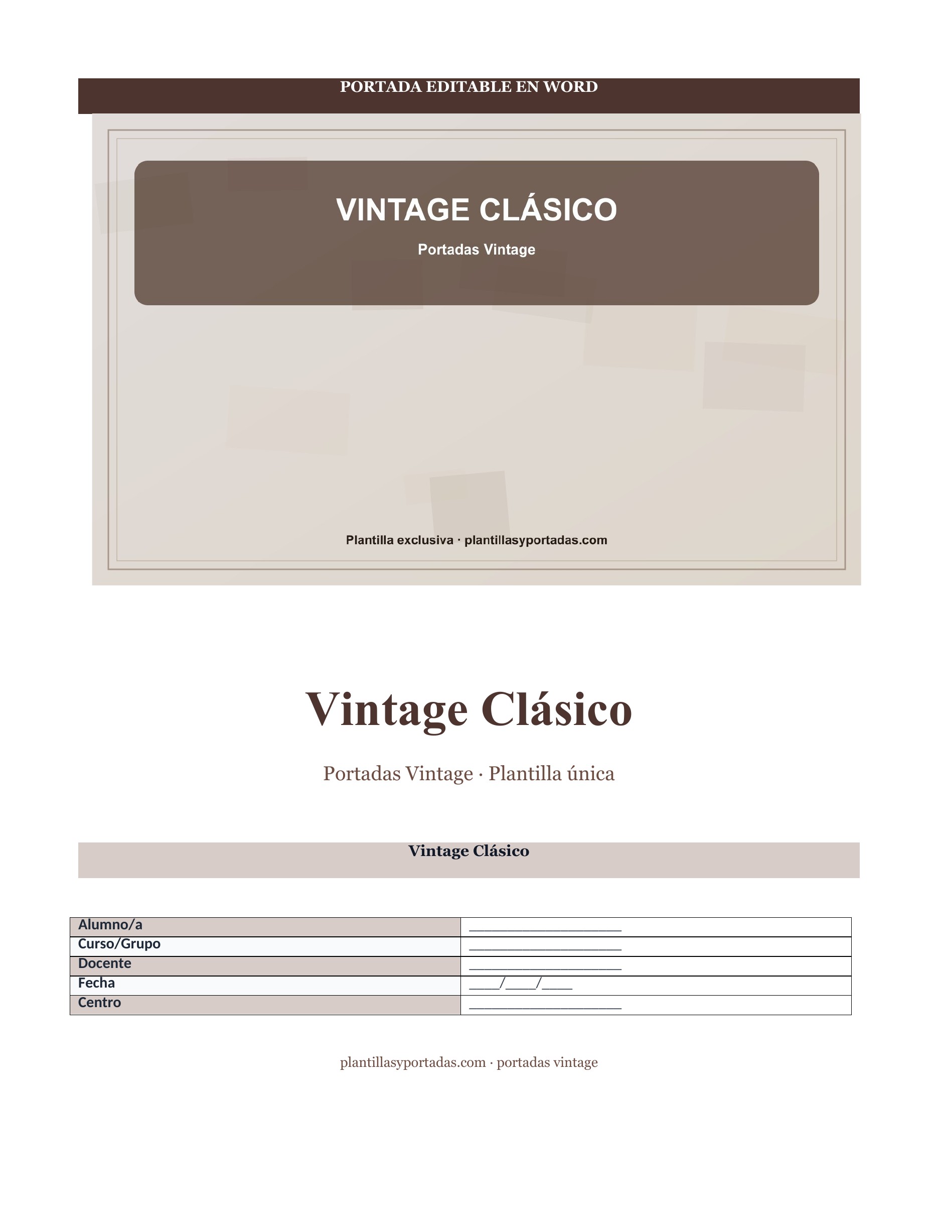 portadas vintage Vintage Clásico