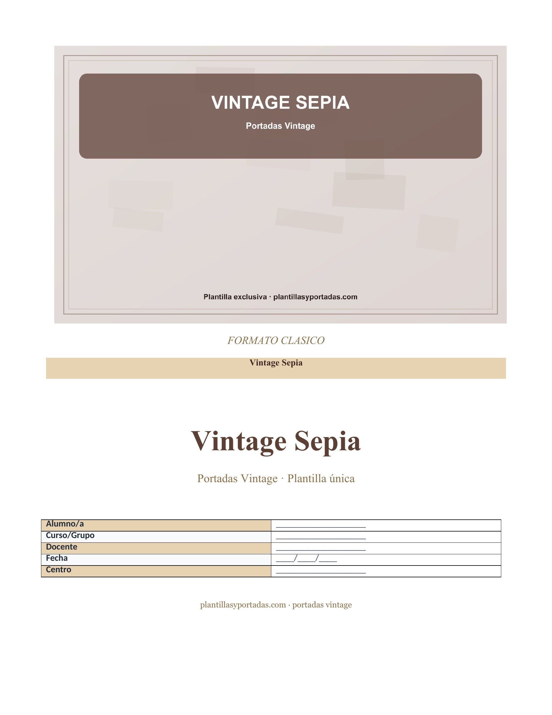 portadas vintage Vintage Sepia