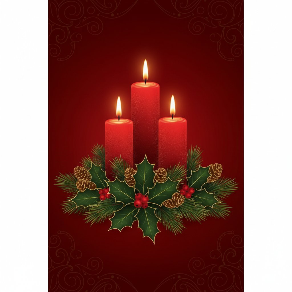 Diseño Clásico de Velas Rojas