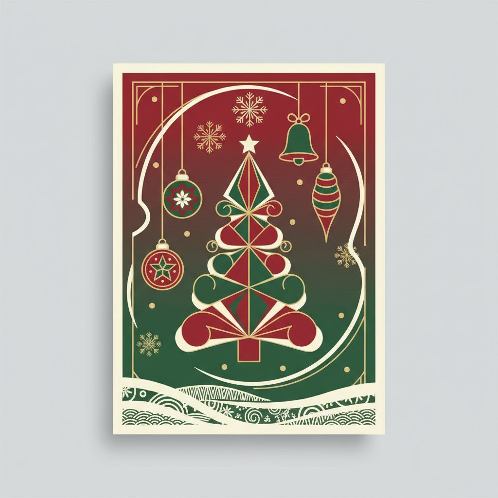 Diseño Clásico Rojo y Verde