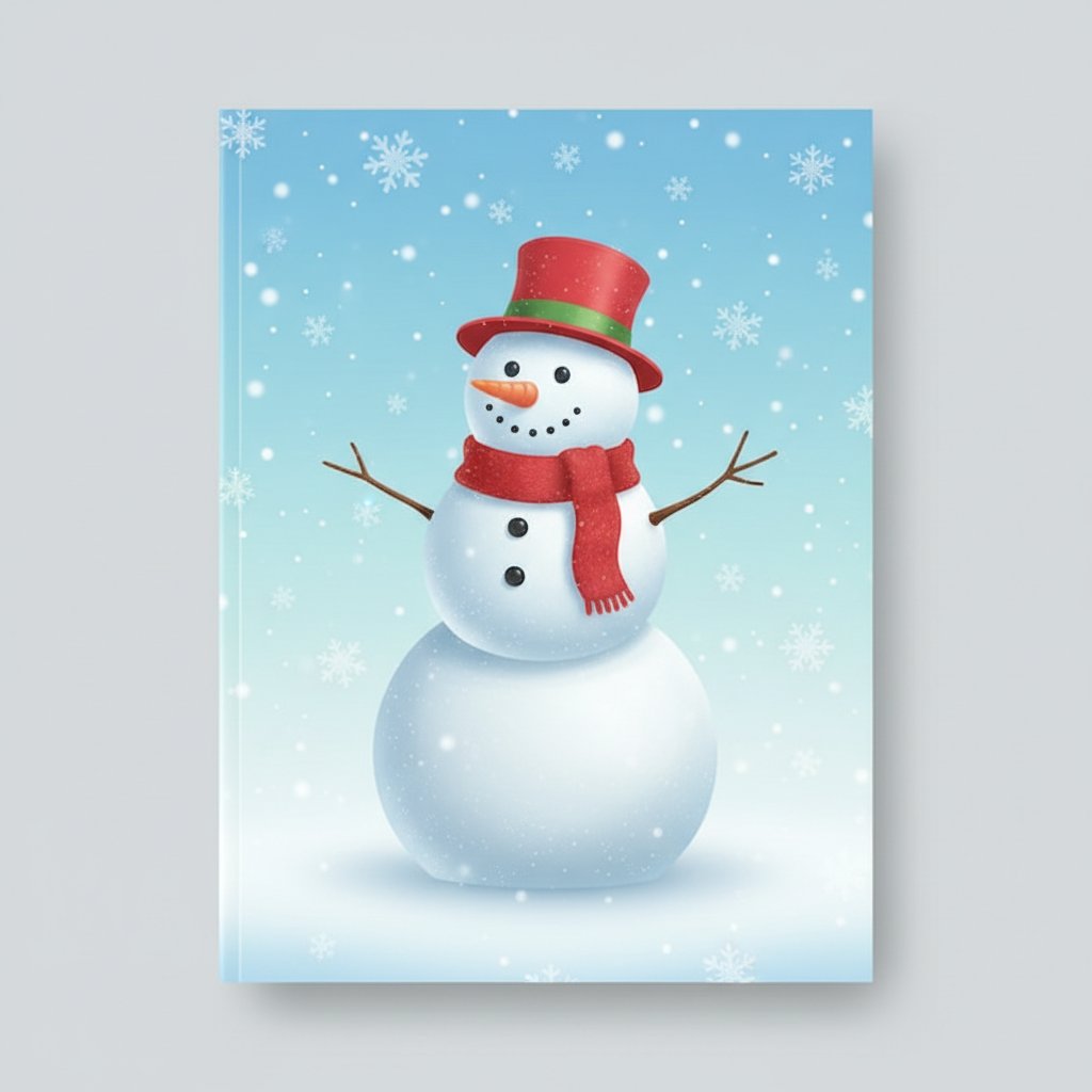 Plantilla Clásica de Muñeco de Nieve