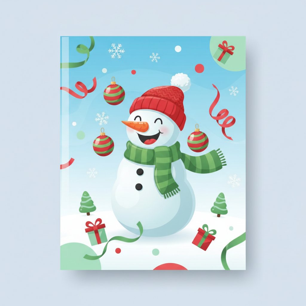 Plantilla de Muñeco de Nieve Divertido