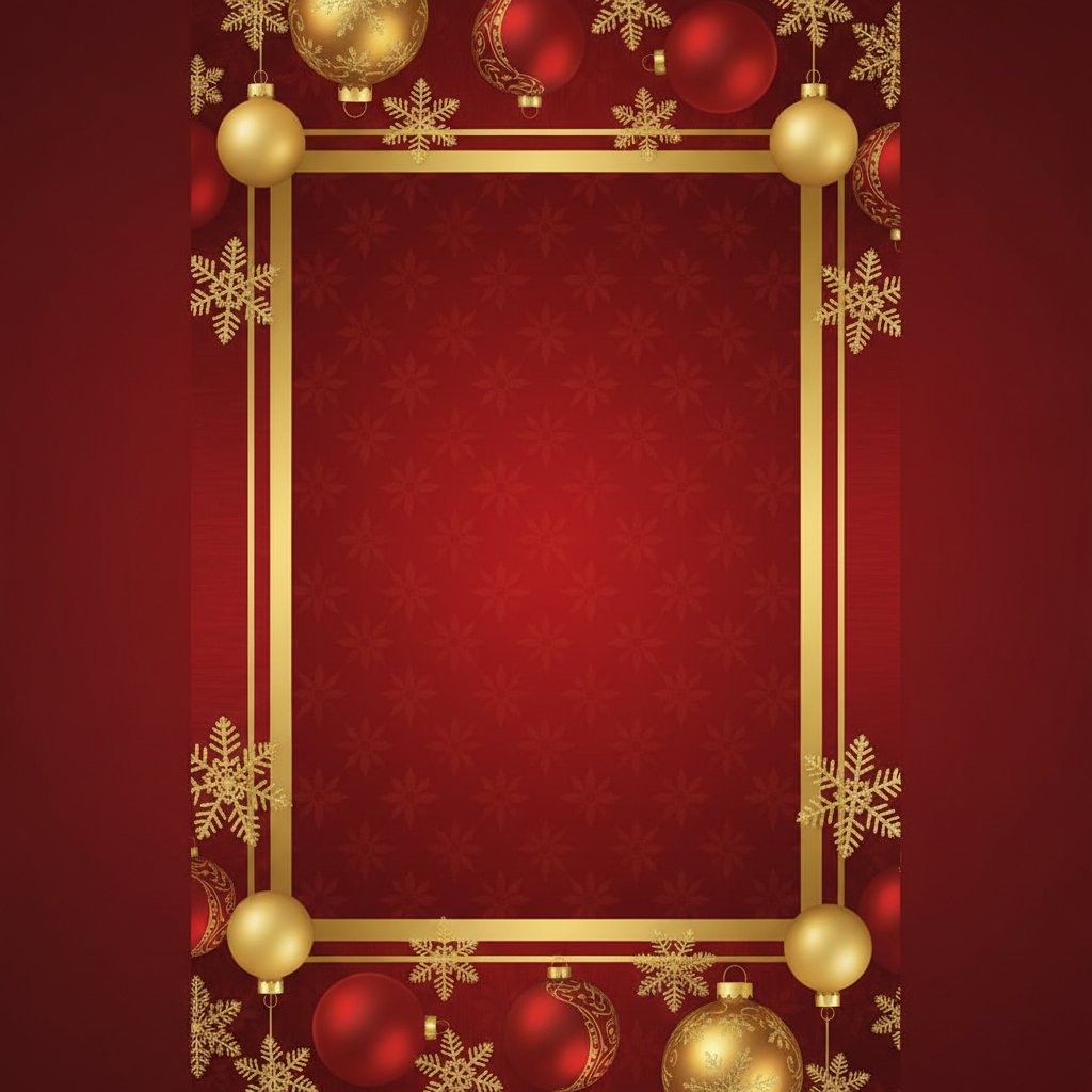 Diseño Clásico Rojo y Dorado