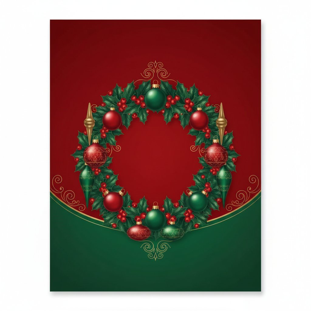 Diseño Clásico Rojo y Verde