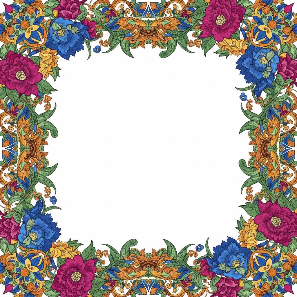 Borde Decorativo Floral