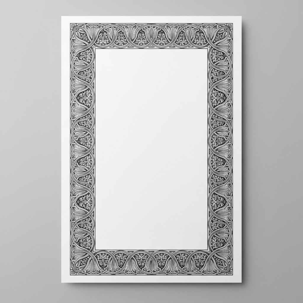 Plantilla Clásica en Blanco y Negro