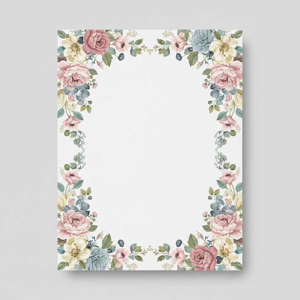 Borde Floral Vintage