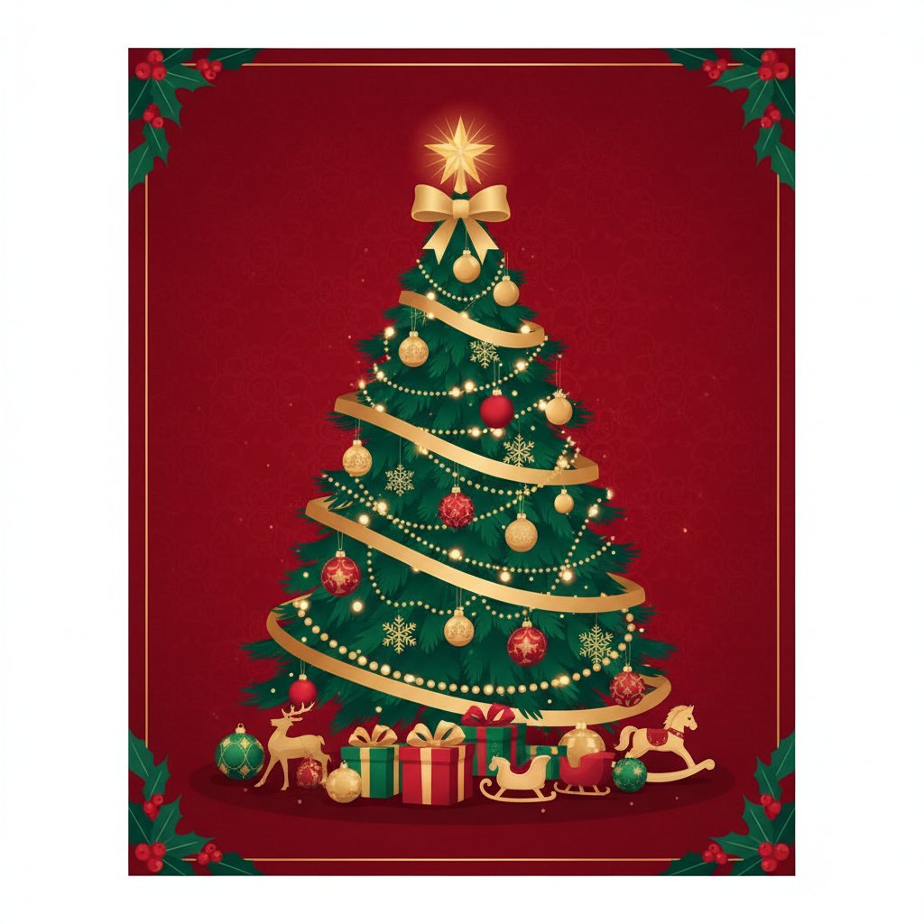 Diseño Clásico Rojo y Verde