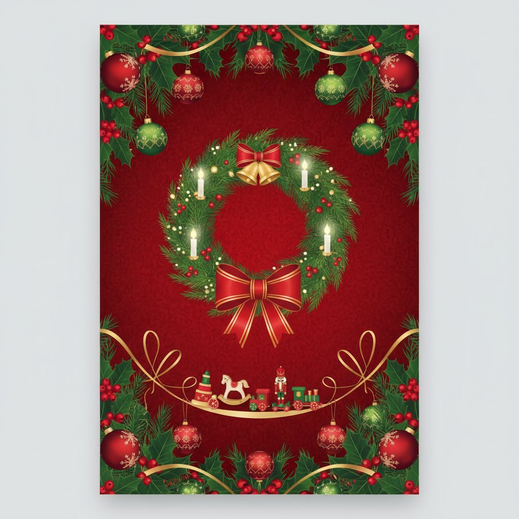 Diseño Clásico Rojo y Verde