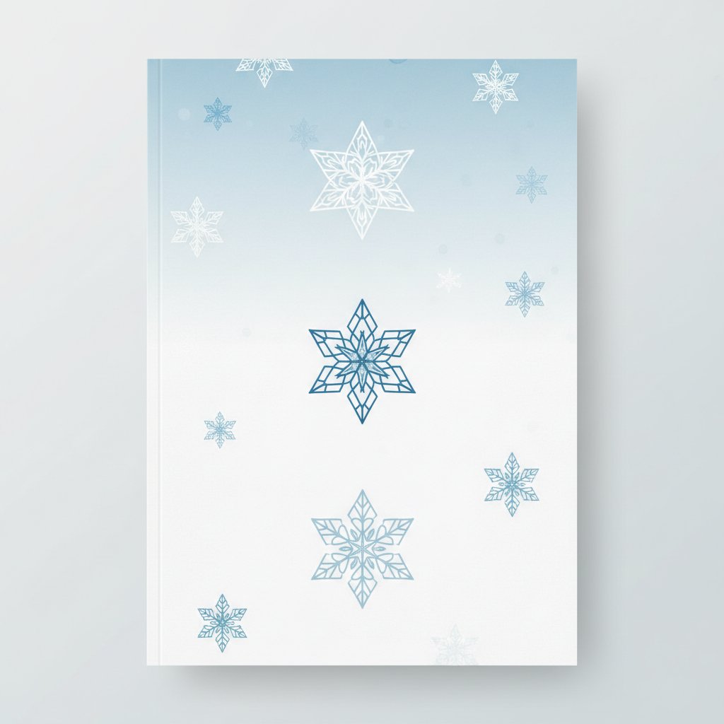 Diseño Minimalista con Copos de Nieve