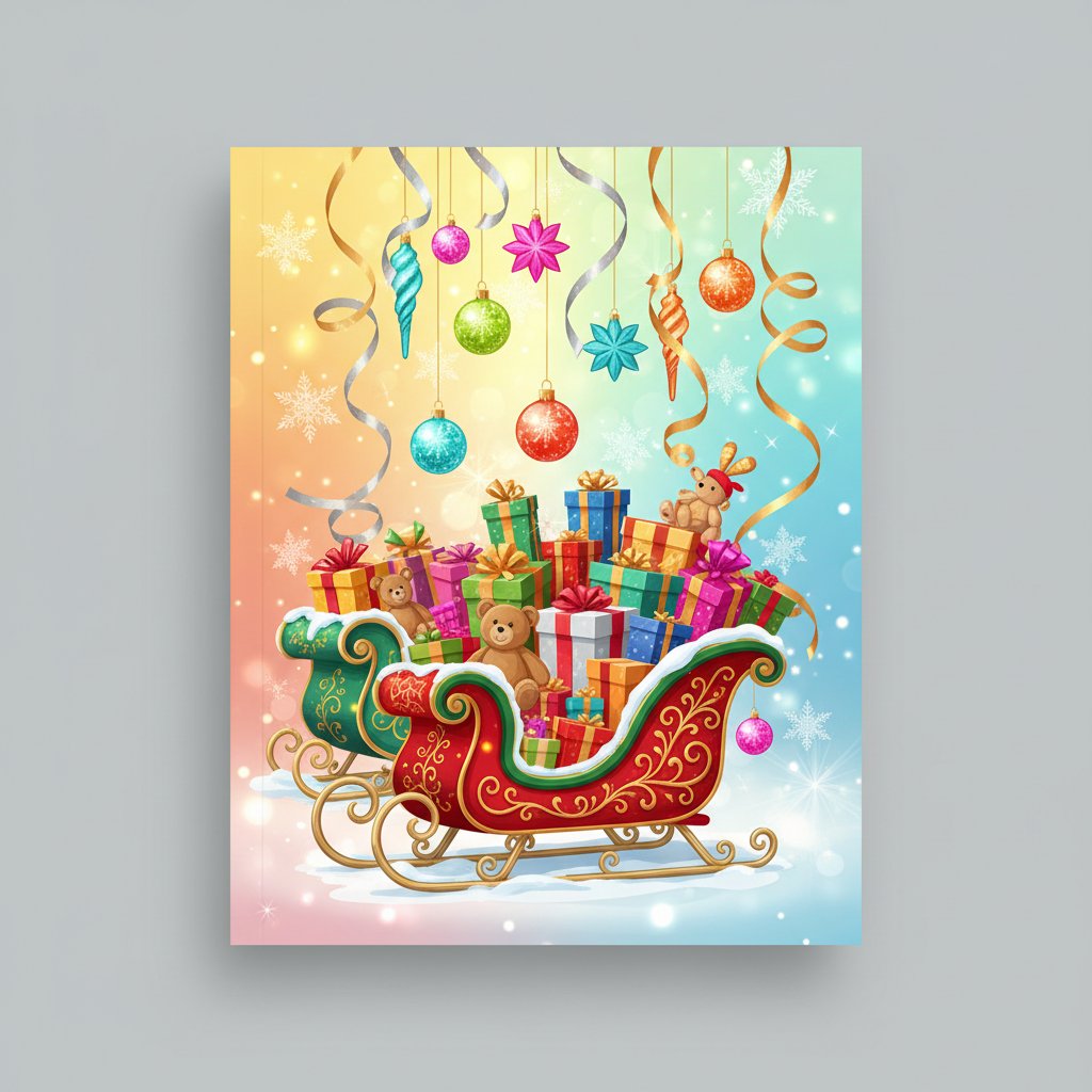 Trineo Colorido Festivo