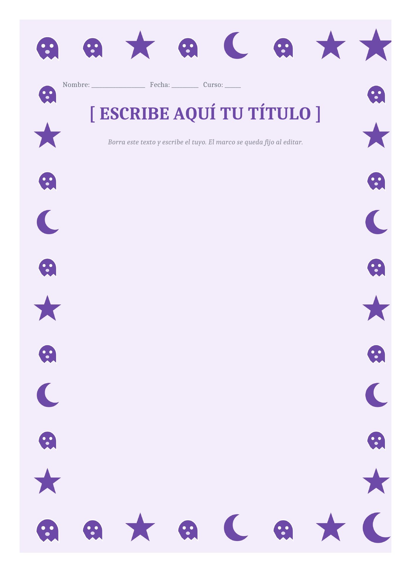Plantilla Borde de fantasmas para Word