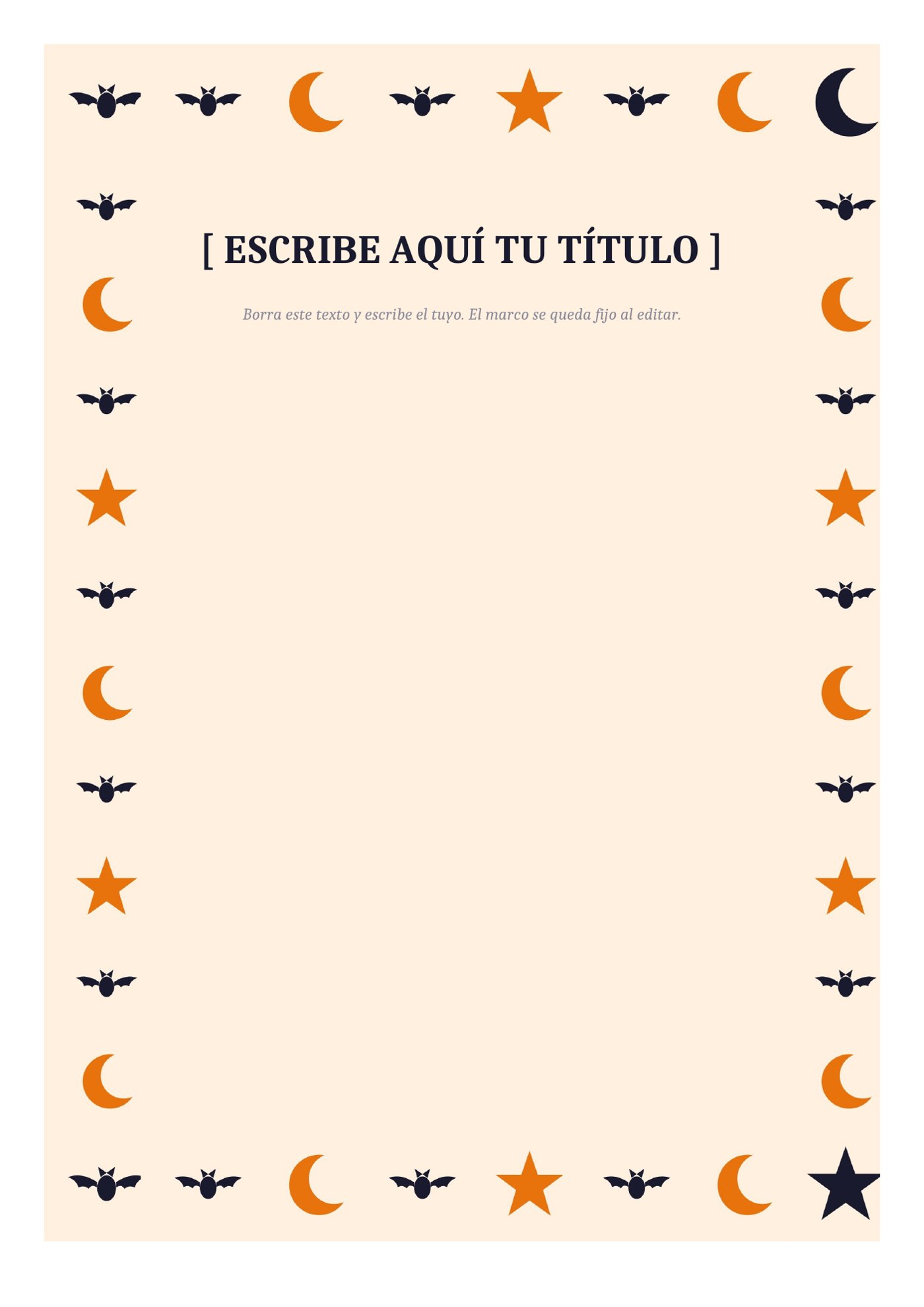 Plantilla Borde de murciélagos para Word