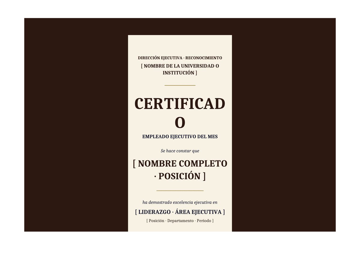 Plantilla Certificado empleado del mes ejecutivo
