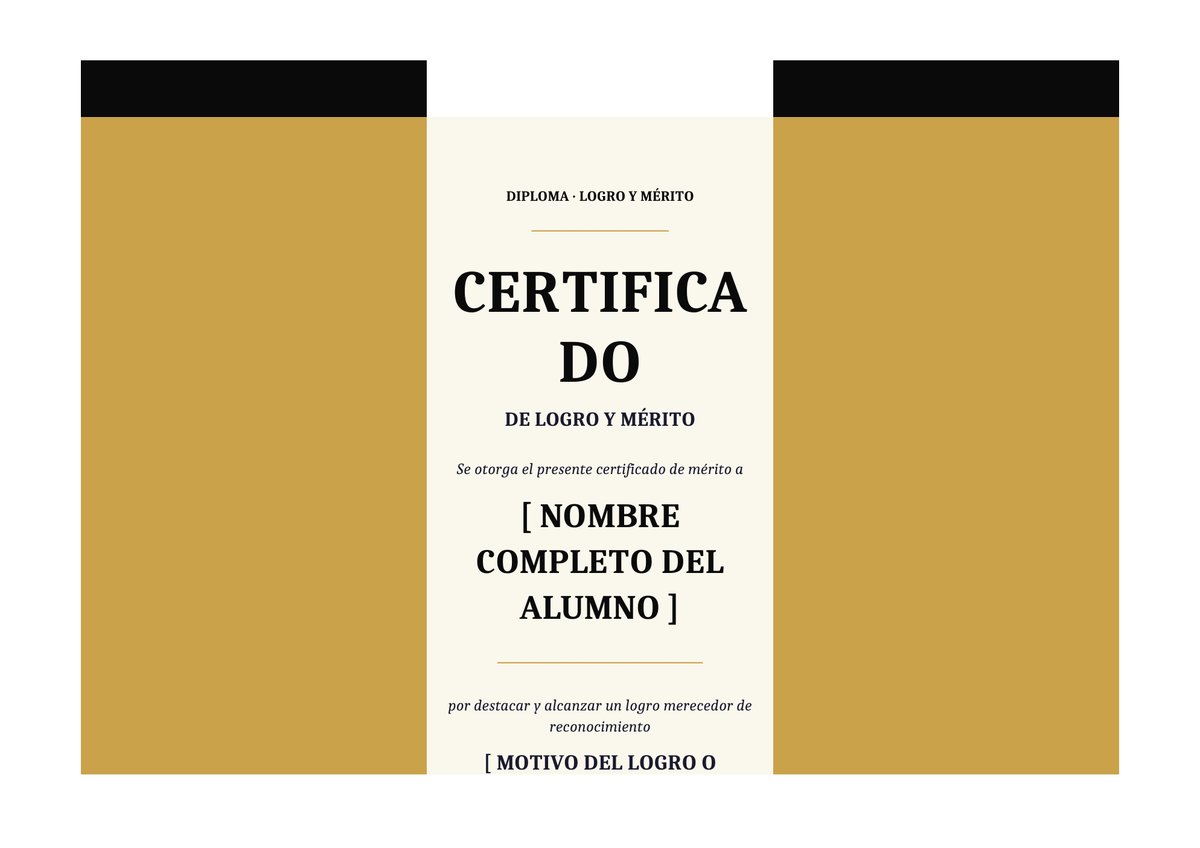 Plantilla Certificado de logro clásico ornamental
