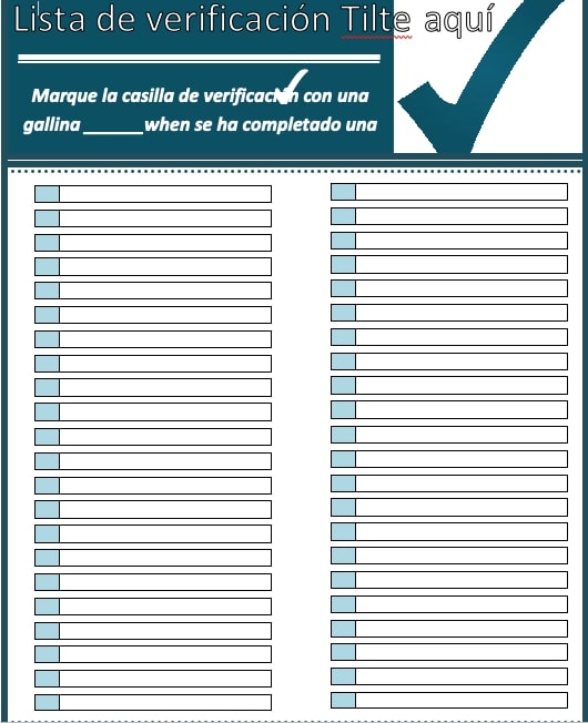 Formato De Checklist En Word - Image to u