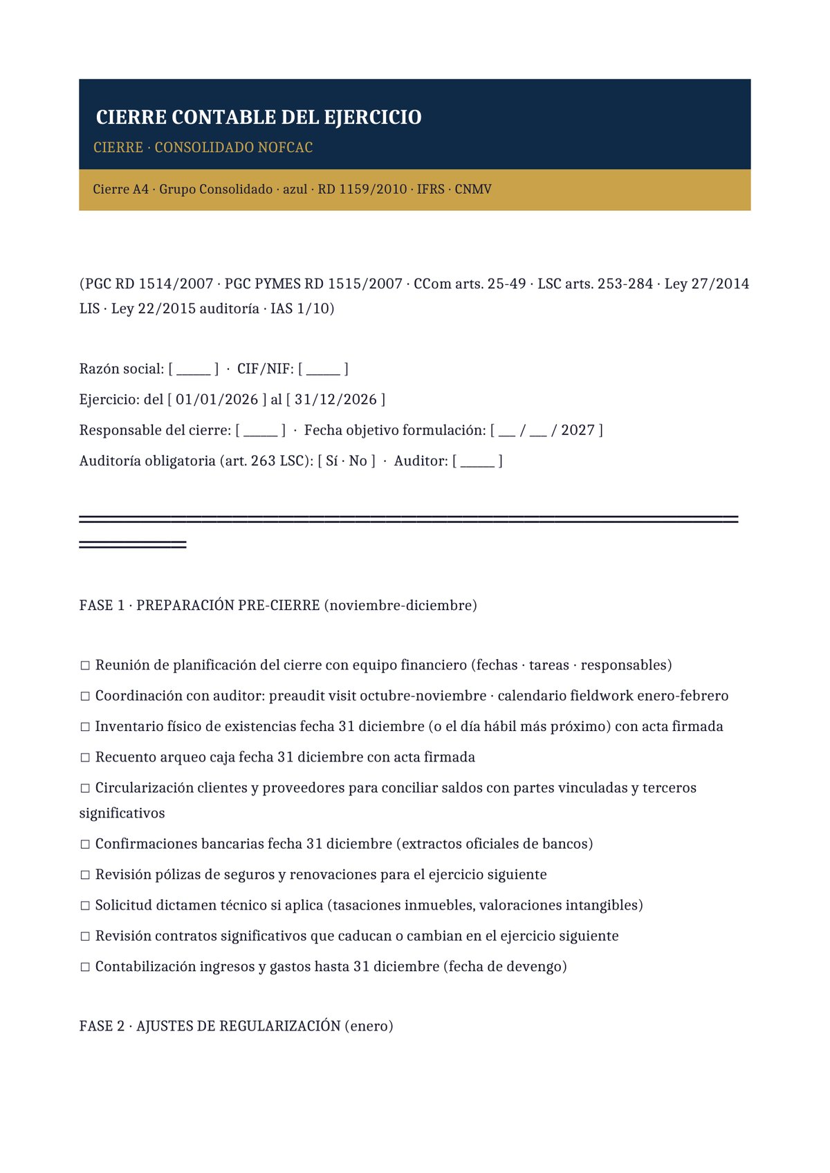Plantilla Cierre contable consolidado (grupo · NOFCAC)