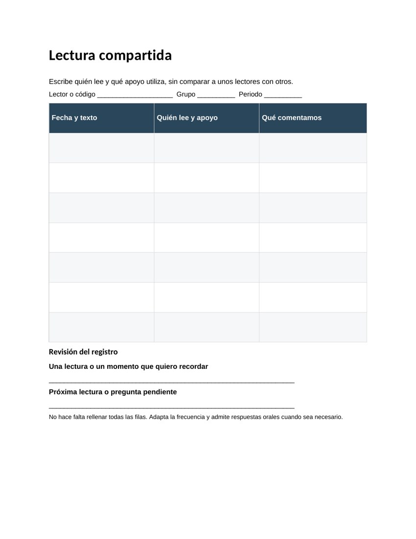 Lectura compartida: vista previa del documento