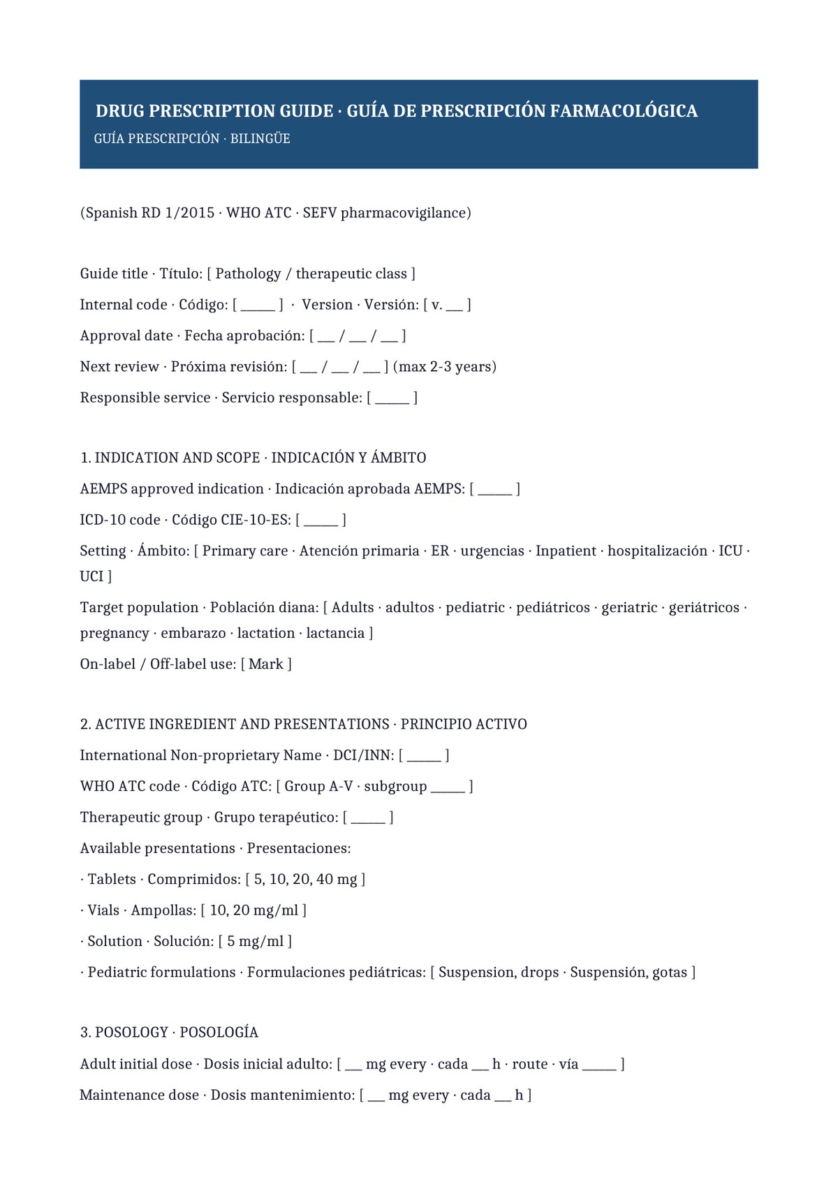 Plantilla Guía de prescripción bilingüe (ES + EN)