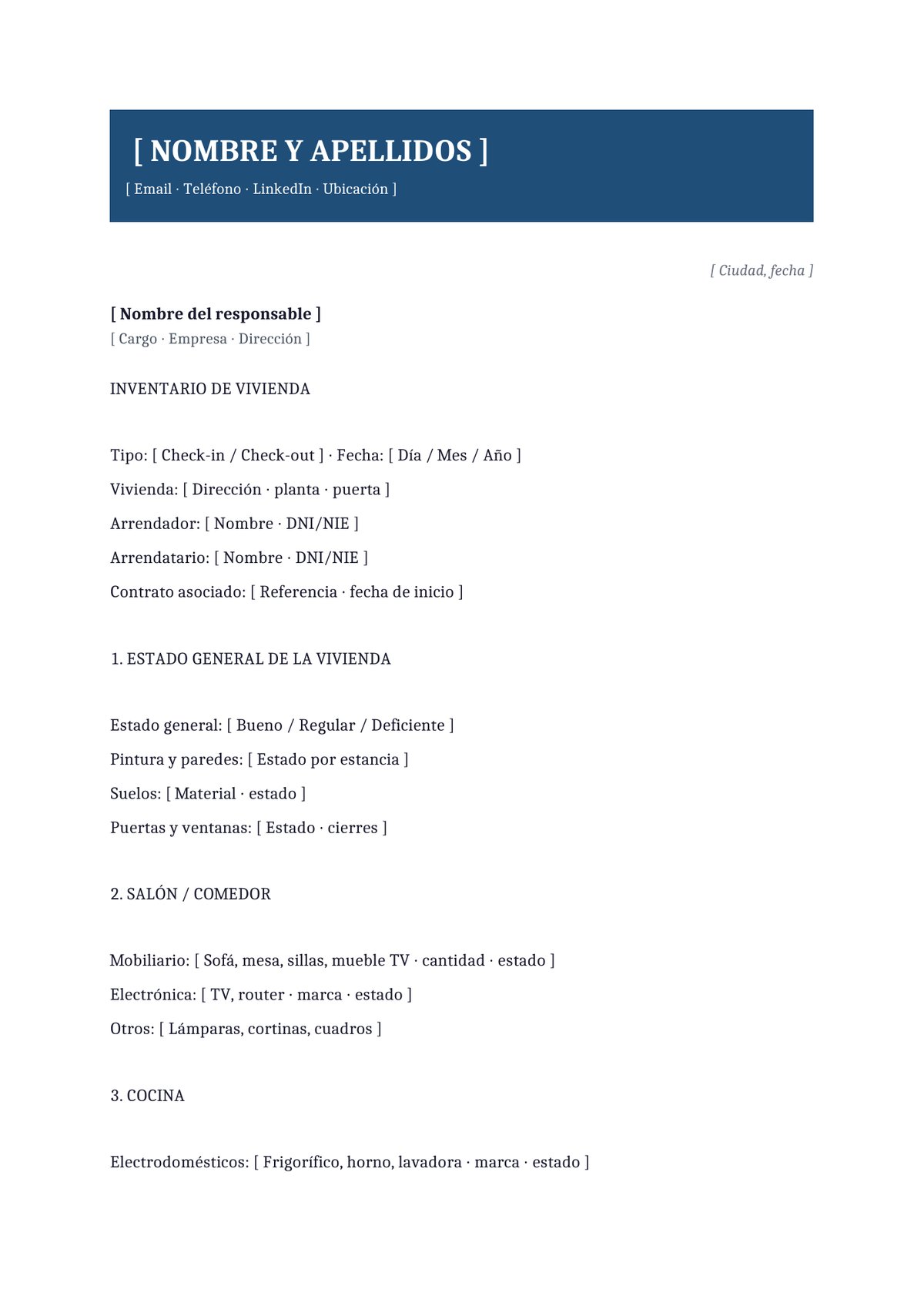Plantilla Inventario check-out (salida y estado)