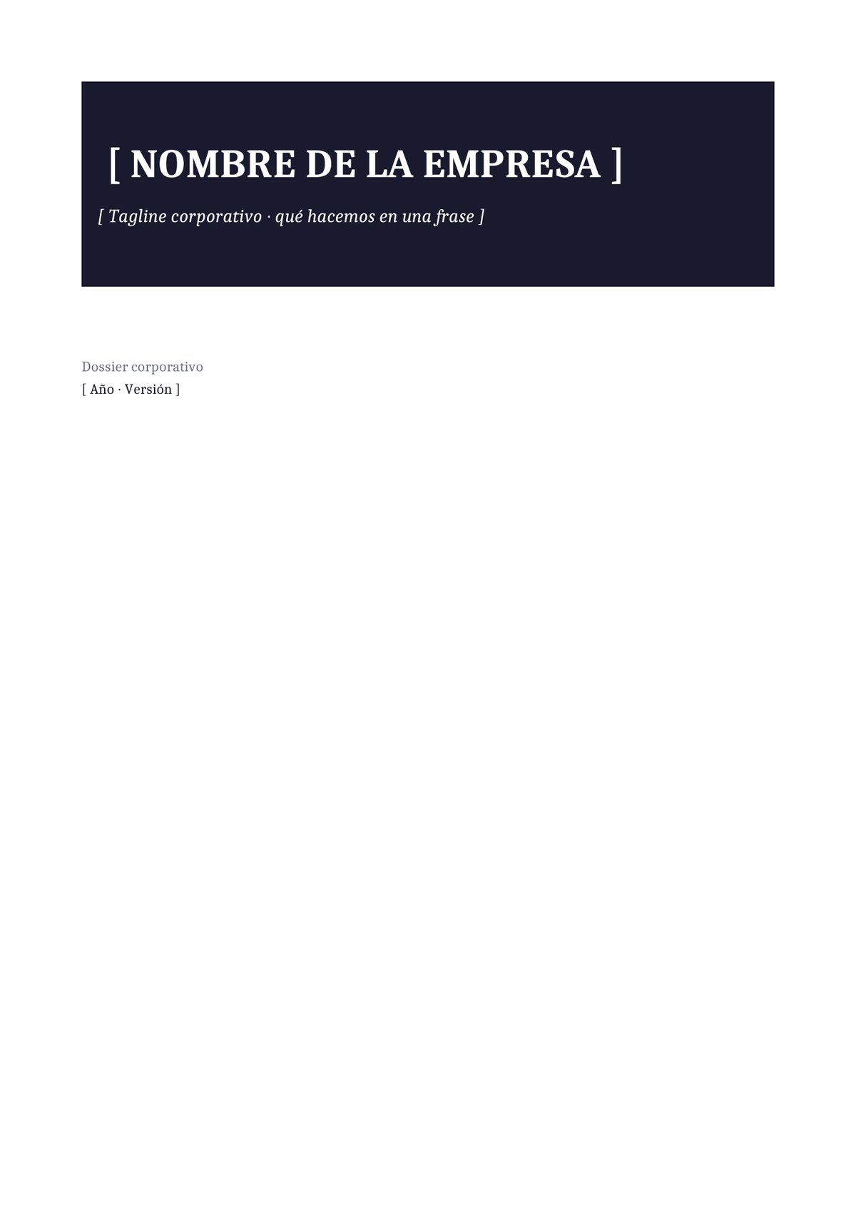 Plantilla Brochure servicios profesionales (consultoría · agencia)