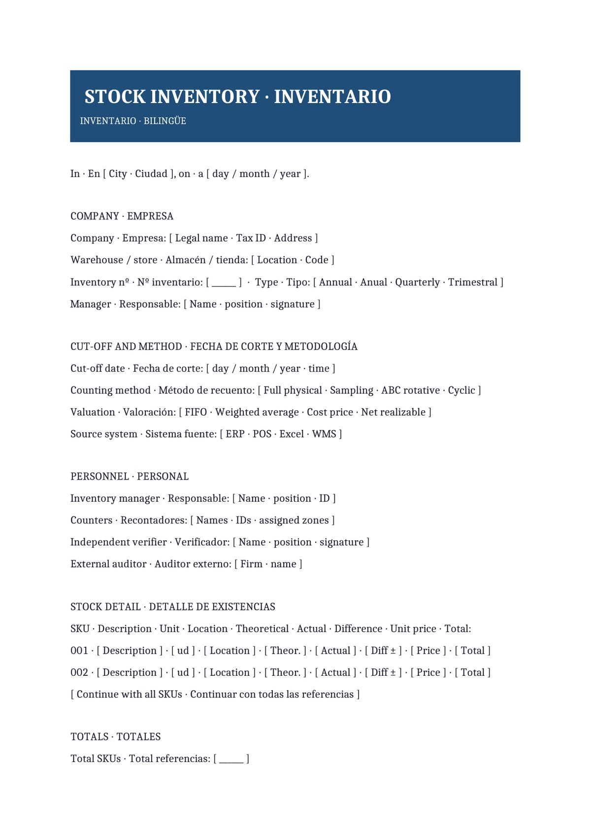 Plantilla Inventario bilingüe (ES + EN)