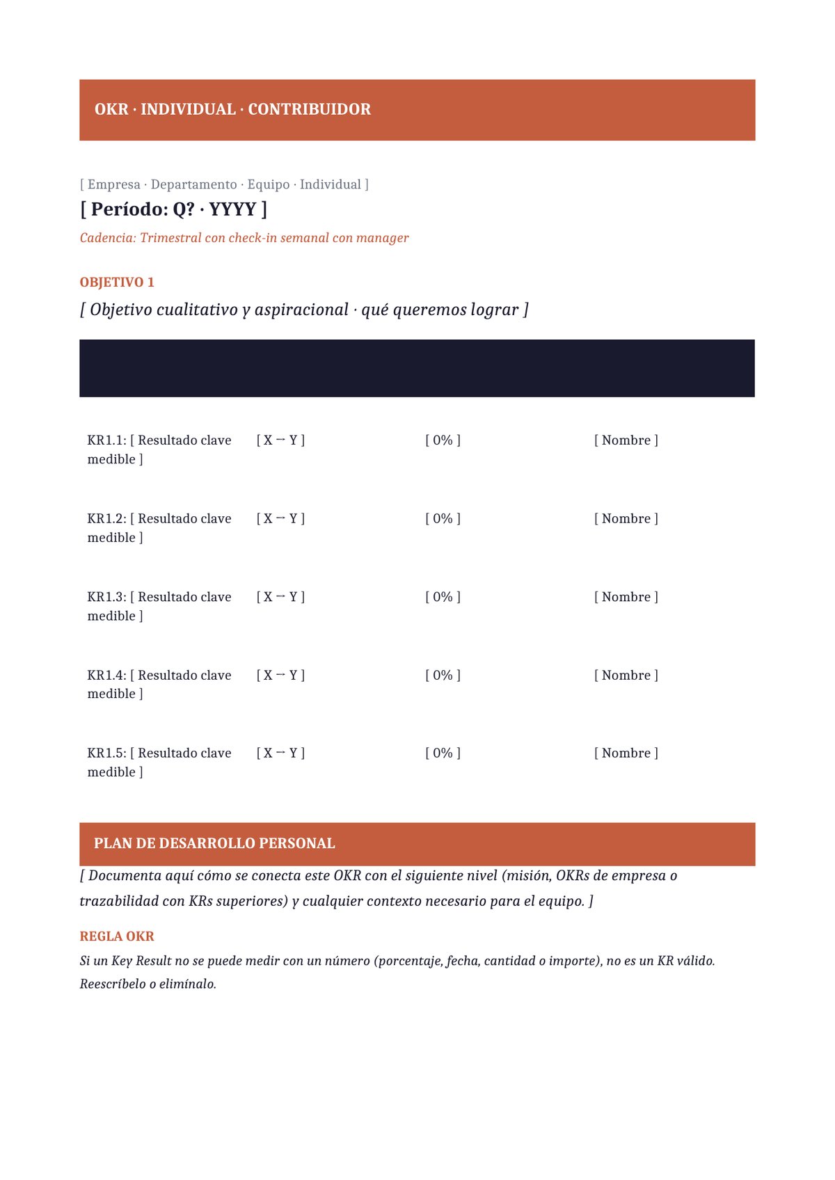 Plantilla OKR individual (1 obj prioritario)