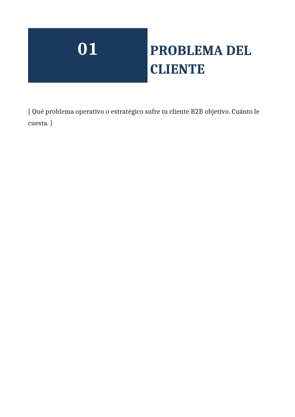 Plantilla Pitch deck B2B corporate (8 slides ROI cliente)
