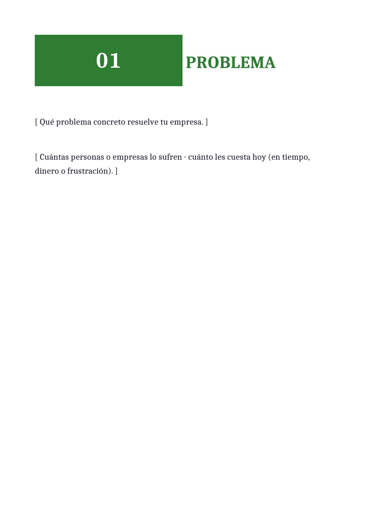Plantilla Pitch deck seed (10 slides editables)