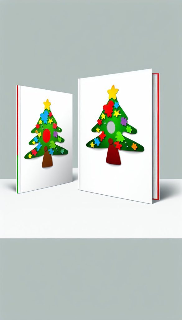 Plantilla de árbol de Navidad para recortar: manualidades festivas