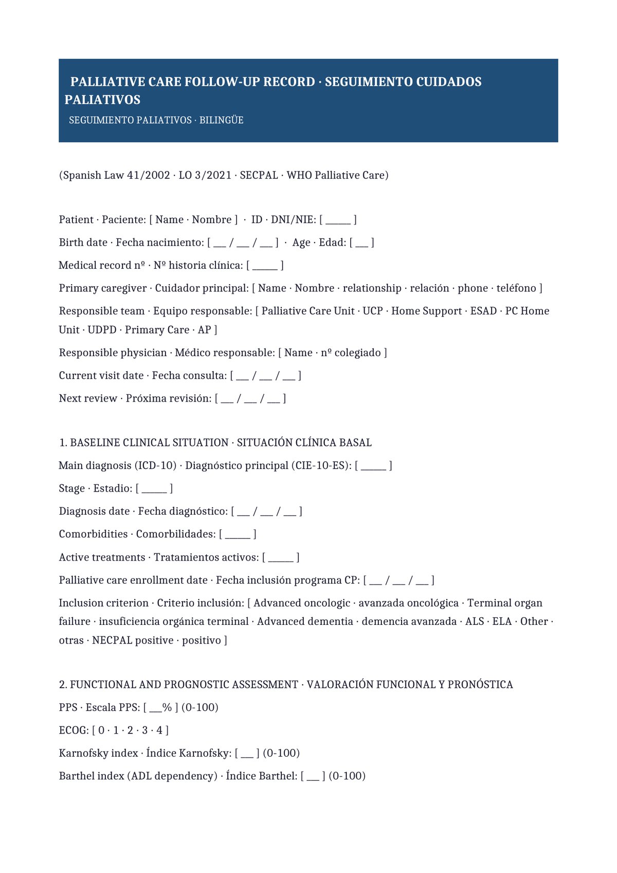 Plantilla Seguimiento paliativos bilingüe (ES + EN)