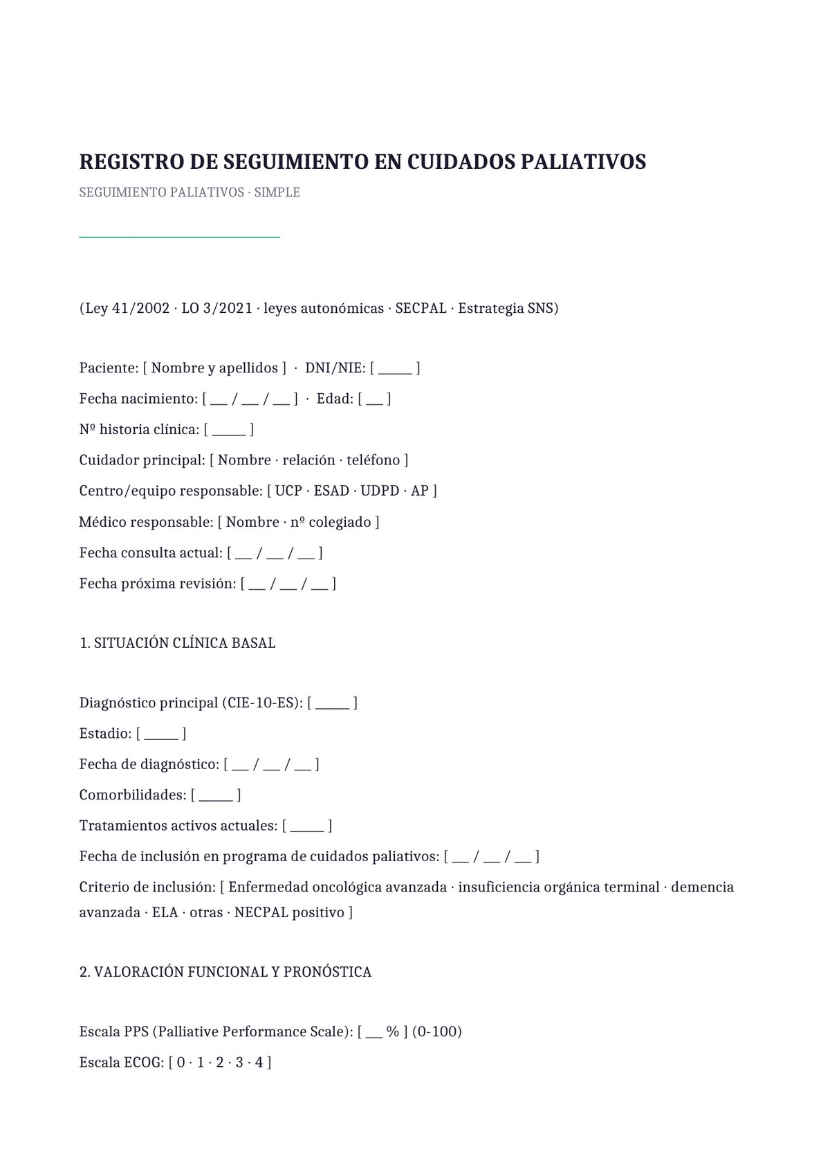 Plantilla Seguimiento paliativos simple