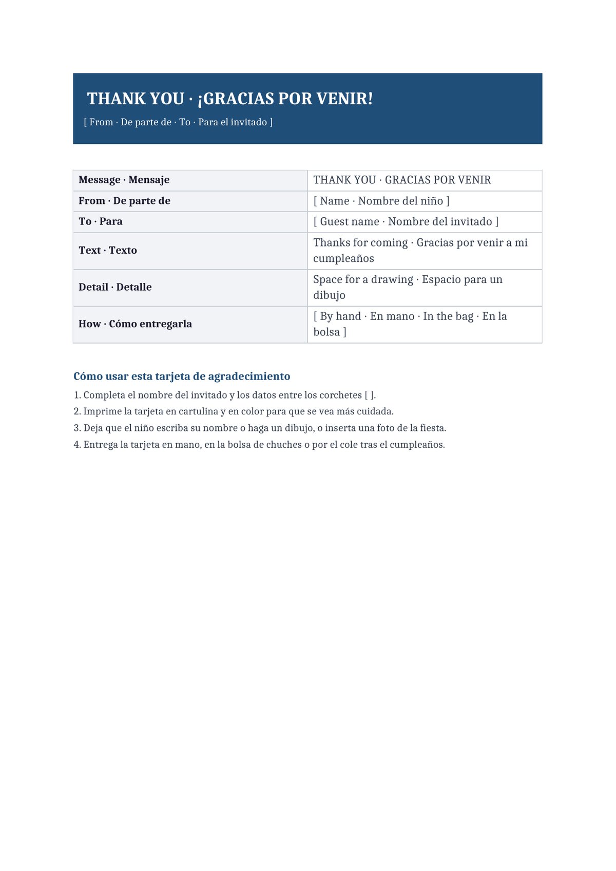Plantilla Tarjeta de agradecimiento bilingüe (ES + EN)